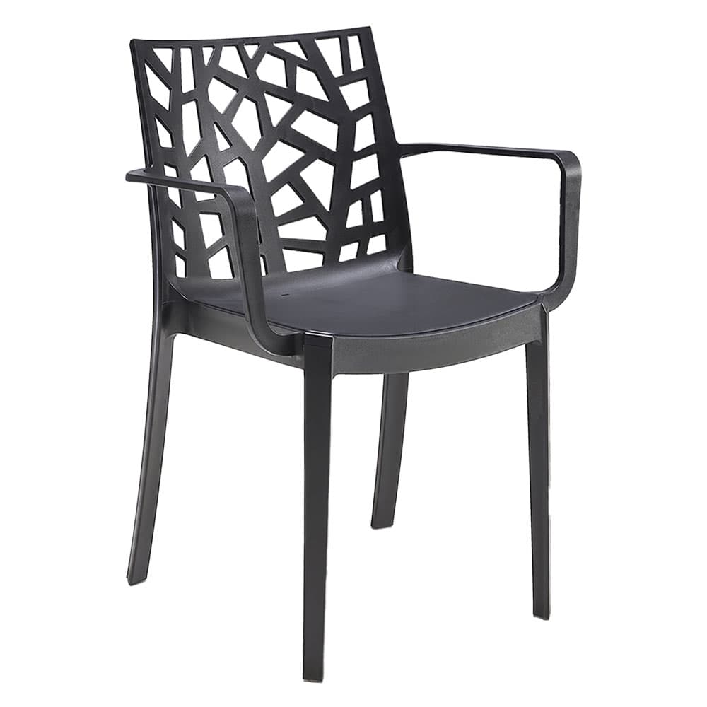 SEDIA IN POLIPROPILENE 'MATRIX ARMCHAIR' grafite