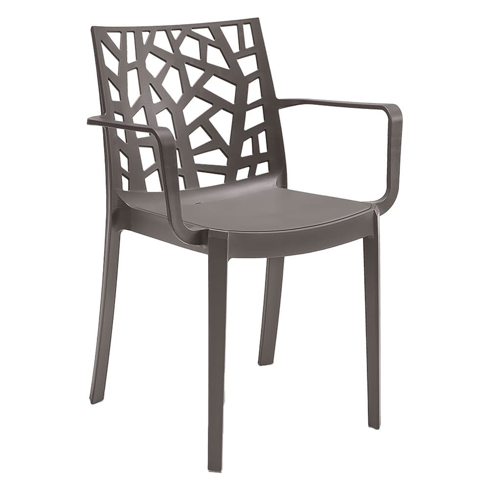 SEDIA IN POLIPROPILENE 'MATRIX ARMCHAIR' taupe
