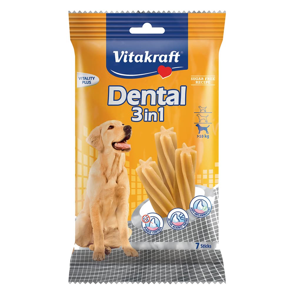 SNACK PER CURA DENTALE CANE 'DENTAL 3 IN 1' misura M - per cani piccoli (max 1 kg)