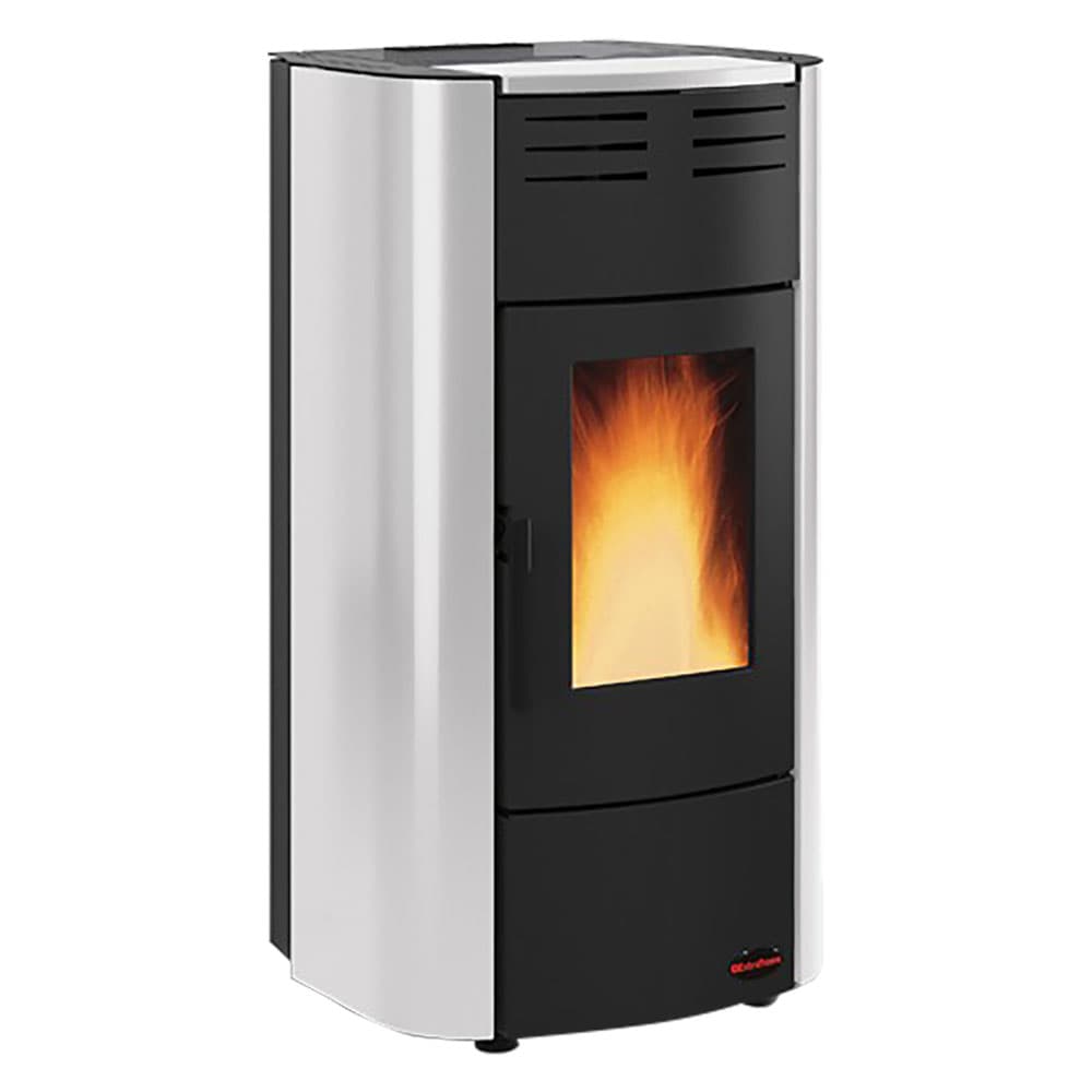 TERMOSTUFA A PELLET 'RAFFAELLA IDRO H15' 18,1 kW - colore grigio luce