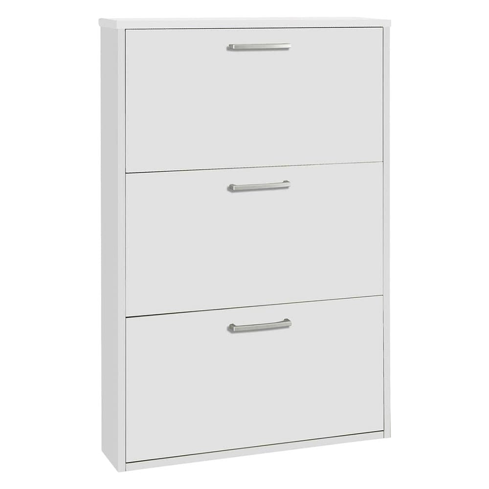 SCARPIERA 3 RIBALTE SINGOLE LINEA 'ESPRESSO' cm. 15 x 65 x h.105 - bianca
