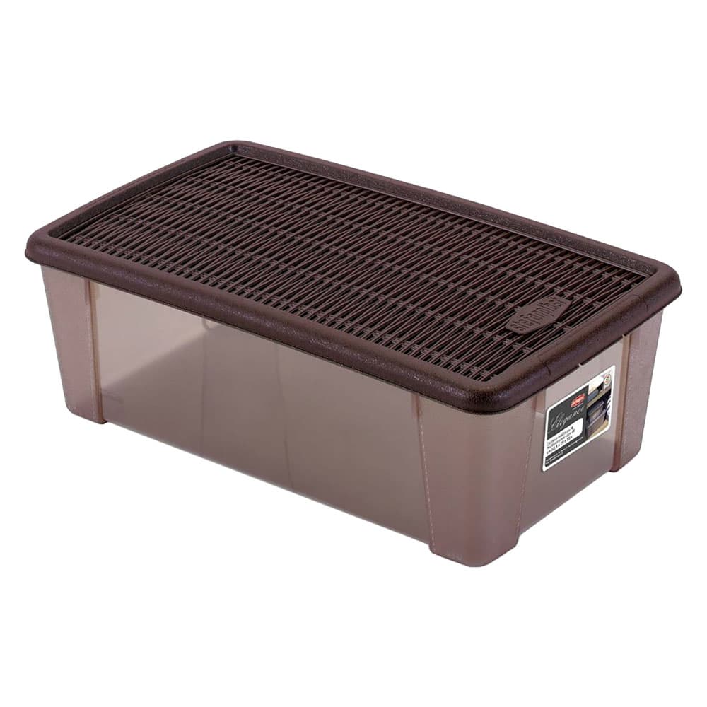 SCATOLA MULTIUSO 'ELEGANCE BOX' L cm 36,5 x 25,5 x h 14 moka/moka