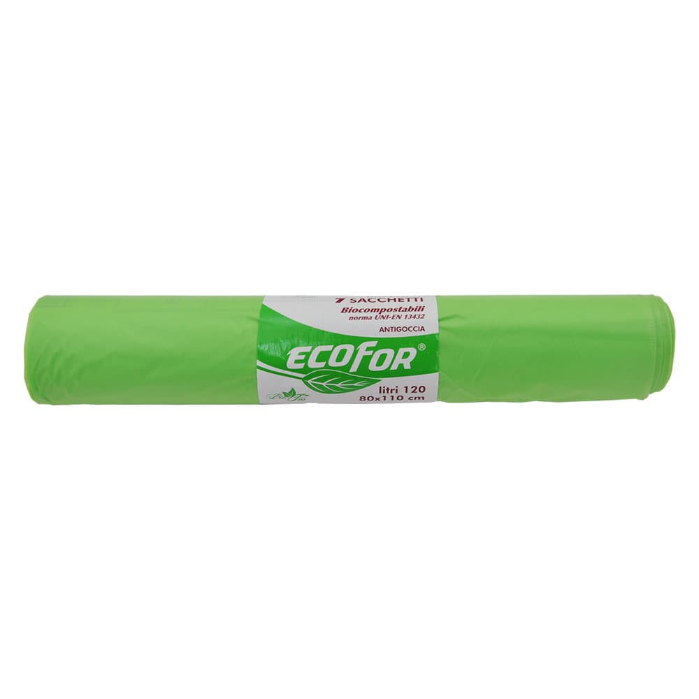 SACCHETTI PER NETTEZZA URBANA COMPOSTABILI biodegradabili - cm 80x110 - cf.7 pz