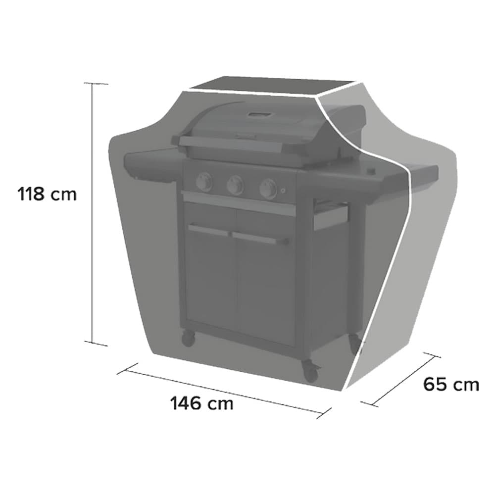TELO COPRI BARBECUE 'CLASSIC NEW' tipo L - cm. 65 x 146 x h.118