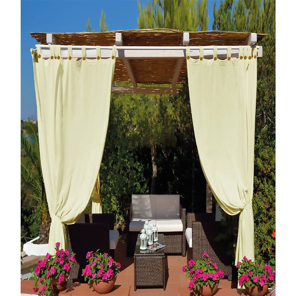 TENDA PER GAZEBO CON PASSANTI E BOTTONI TIPO 'LUX' cm.140 x H.270 - panna
