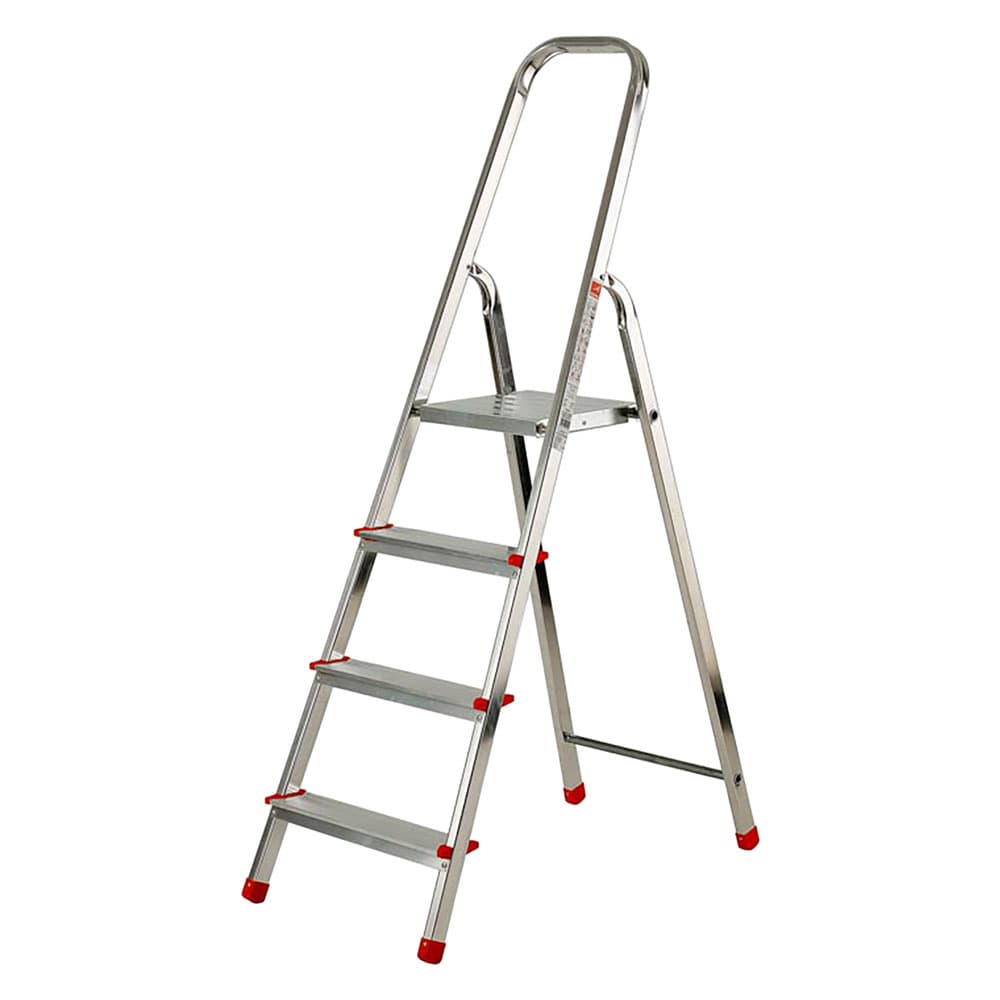 SCALA PER USO DOMESTICO 4 gradini - altezza cm. 77 (pedana) / 140 (totale)