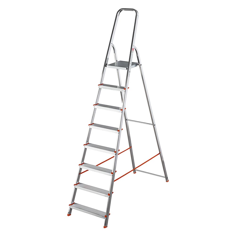 SCALA PER USO DOMESTICO 8 gradini - altezza cm. 162 (pedana) / 225 (totale)
