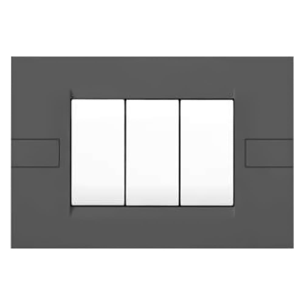 PLACCA SERIE 'INTEGRA' 3 posti - grigio scuro