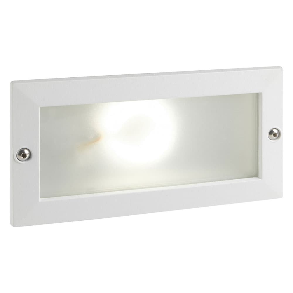 SEGNA PASSO LED INCASSO RETTANGOLARE APERTO 'ESCAPE' colore bianco - 10 watt