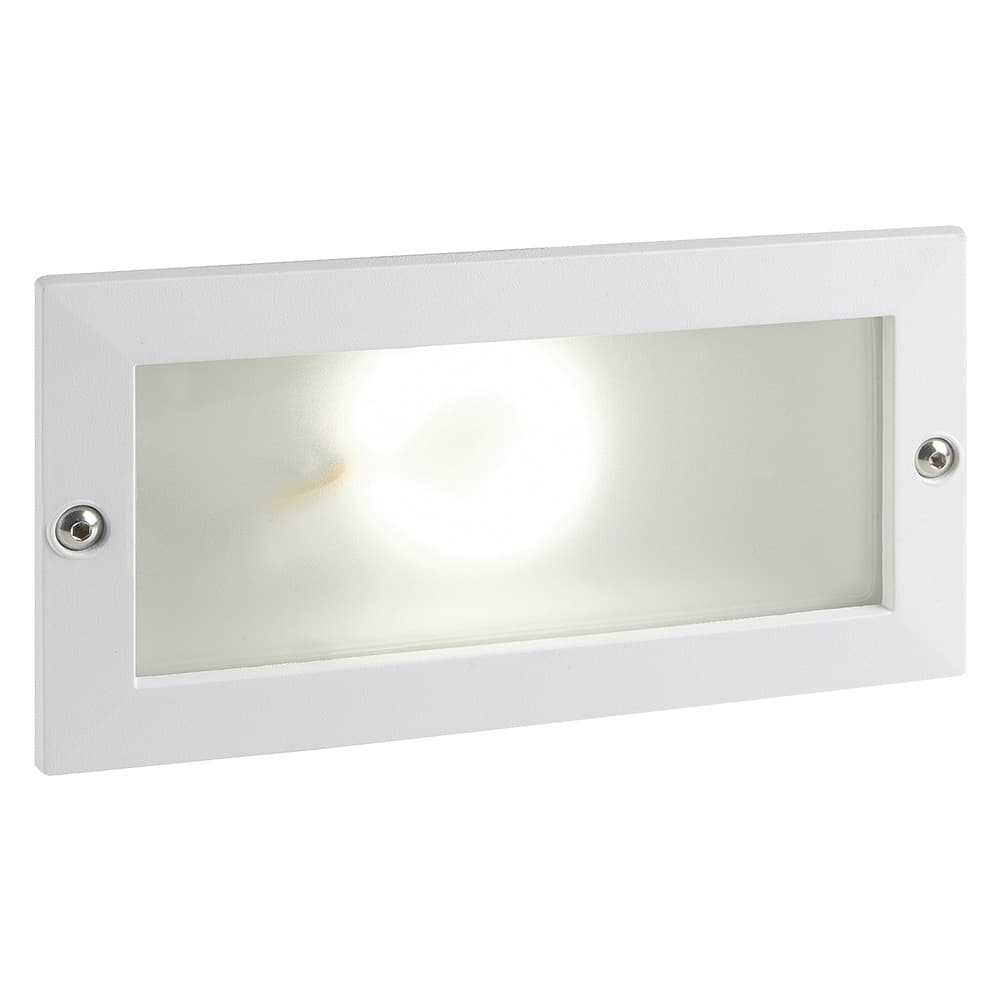 SEGNAPASSO INCASSO RETTANGOLARE APERTO E27 - 10 W - bianco