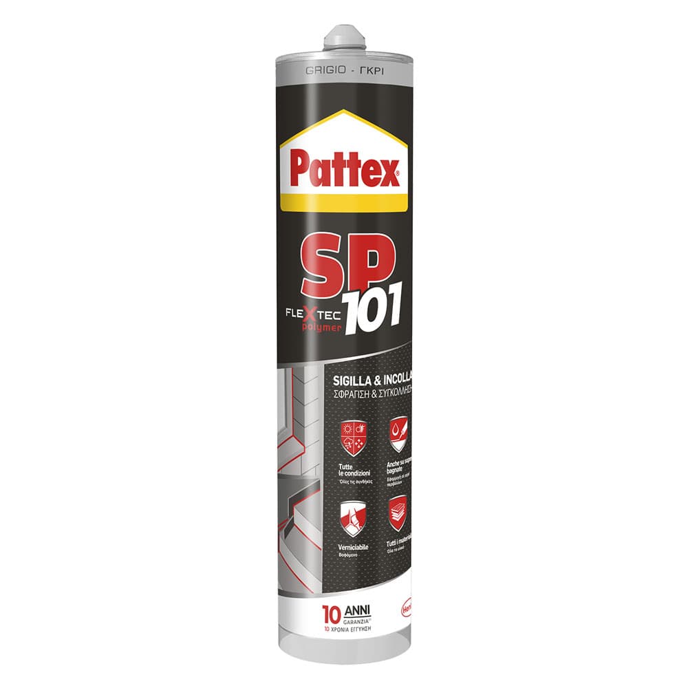 SIGILLANTE NEUTRO PER MULTIMATERIALI 'PATTEX SP101 grigio