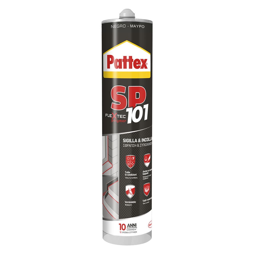SIGILLANTE NEUTRO PER MULTIMATERIALI 'PATTEX SP101 nero