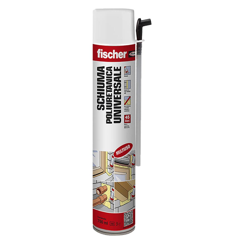 SCHIUMA POLIURETANICA '1K' PU 1K 750 ml 750 - manuale (12 PZ)