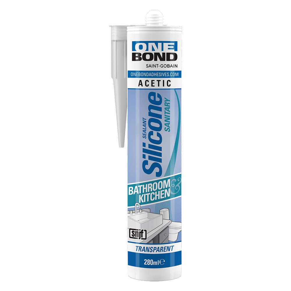 SILICONE ACETICO PER SANITARI trasparente ml 280 (12 PZ)