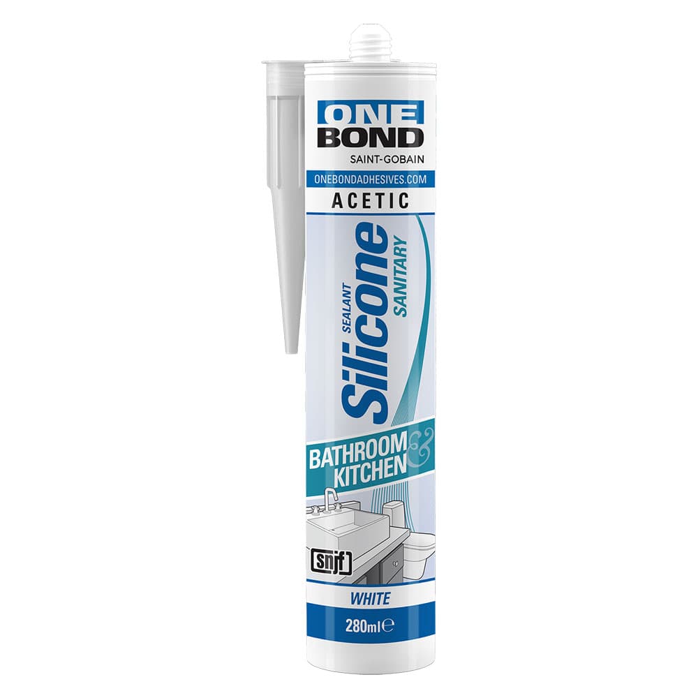SILICONE ACETICO PER SANITARI bianco ml 280 (12 PZ)