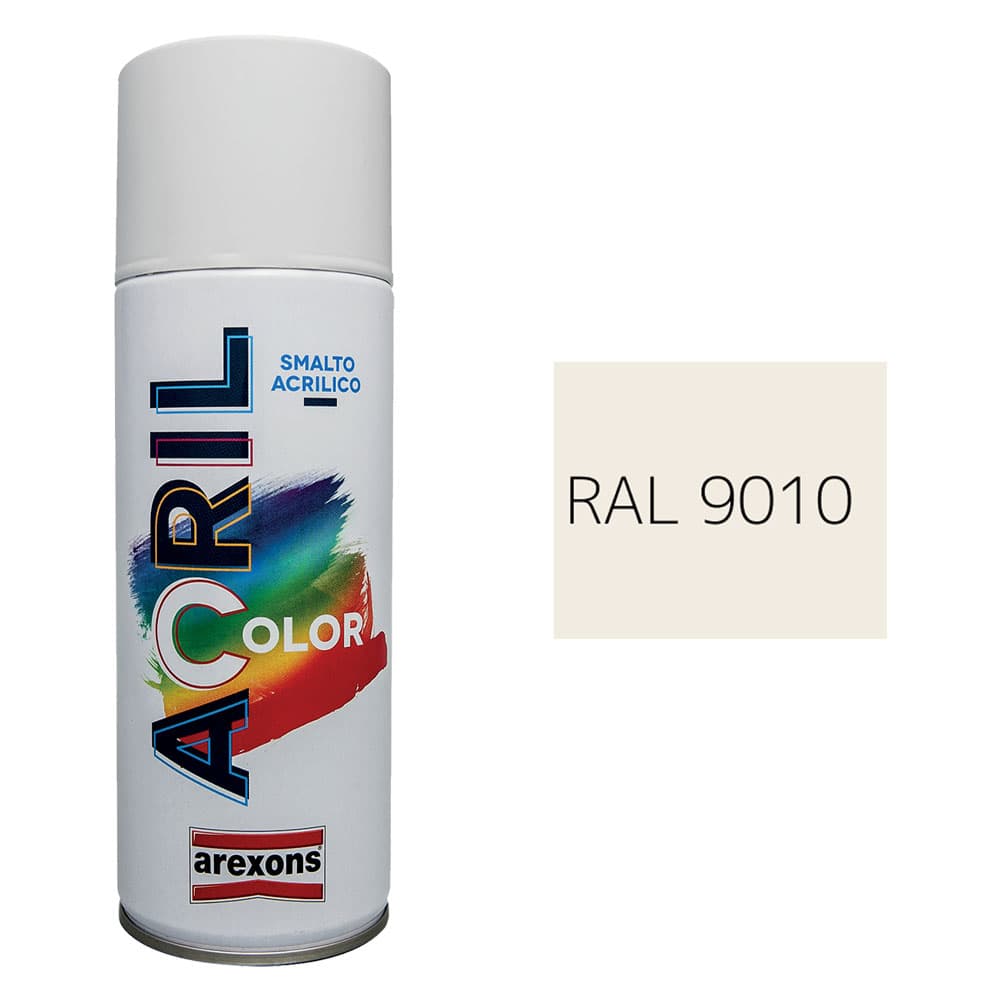 SMALTO SPRAY ACRILICO RAL 9010 - bianco lucido (6 PZ)