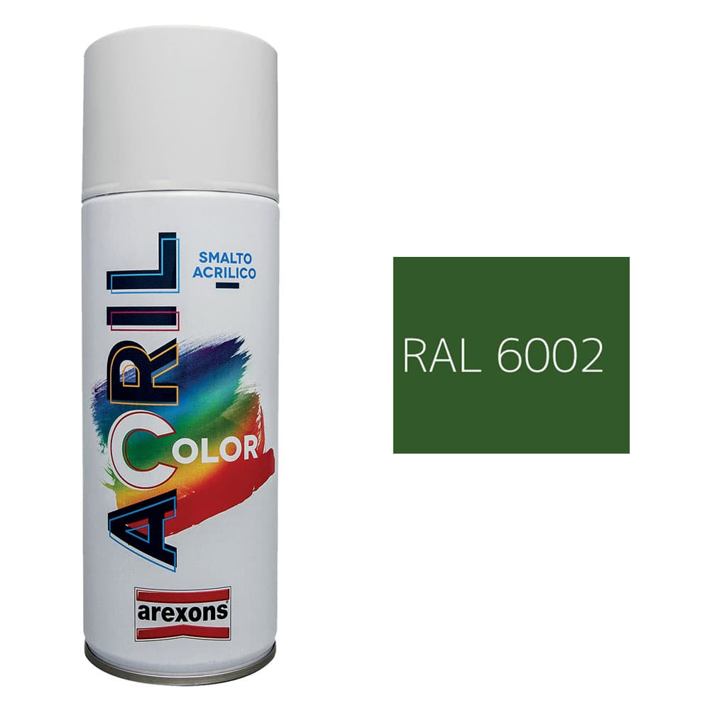 SMALTO SPRAY ACRILICO RAL 6002 - verde foglia (6 PZ)
