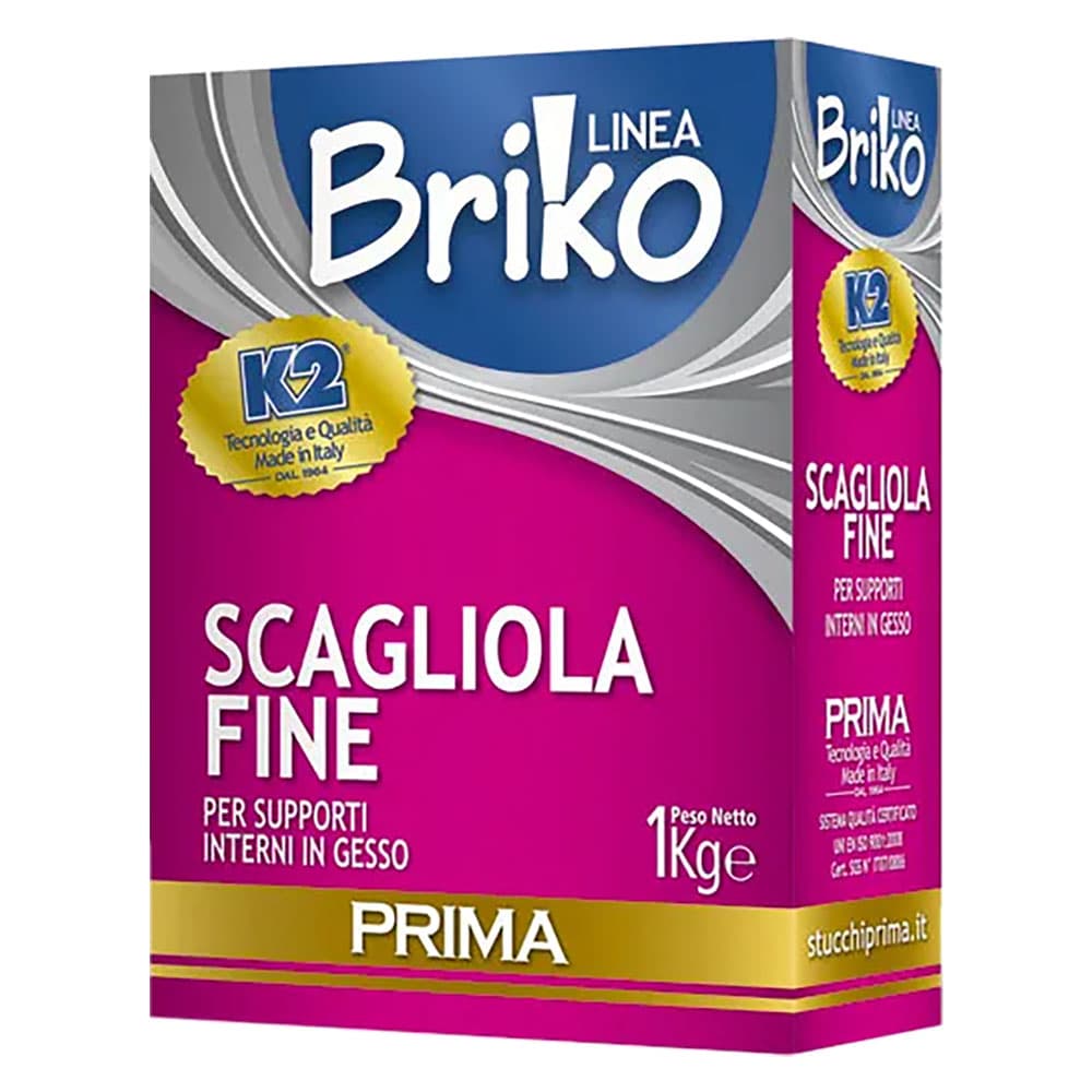SCAGLIOLA FINE IN POLVERE 'BRIKO K2' Kg. 1 - scatola (12 PZ)