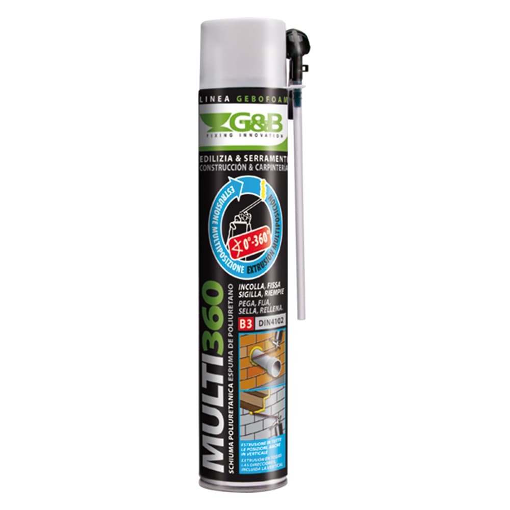 SCHIUMA POLIURETANICA 'GEBOFOAM MULTI 360' ml 825 (12 PZ)
