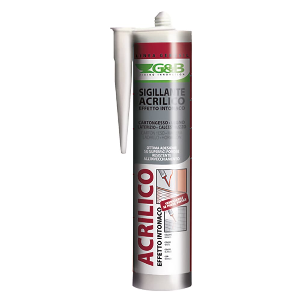 SILICONE ACRILICO EFFETTO RUVIDO 'GEBOSIL' bianco ml 310 (24 PZ)