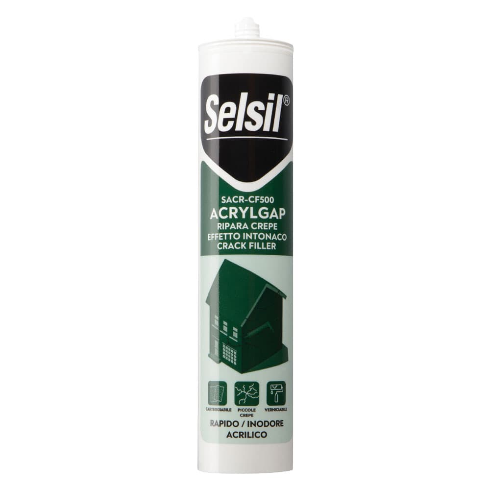 SILICONE ACRILICO EFFETTO RUVIDO 'SACR-CF500' bianco ml 310 (ral 9010) (12 PZ)