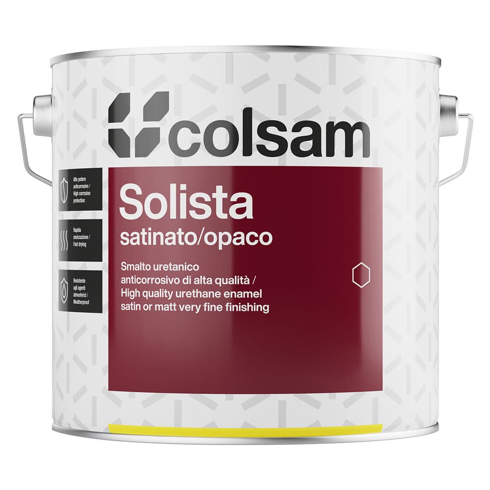 SMALTO SINTETICO SATINATO 'SOLISTA' Lt. 0,750 Bianco (6 PZ)