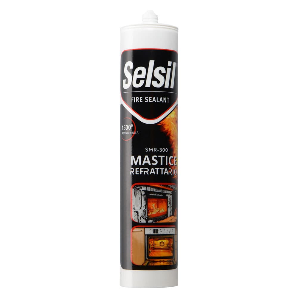 SIGILLANTE REFRATTARIO 'SMR-300' ml 300 - colore nero (12 PZ)
