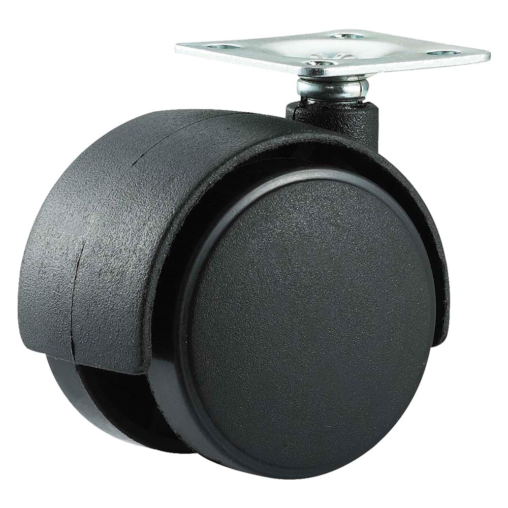 RUOTA PER MOBILI DOPPIA ø 50 - piastra mm 38 x 38 - capacità kg 30 - pz 2 BL