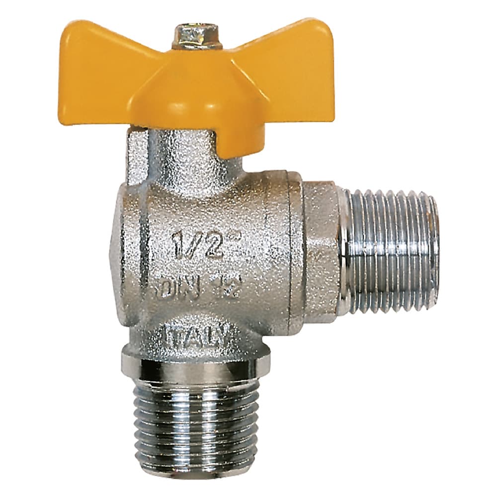 RUBINETTO A SFERA PER GAS A SQUADRA 1/2 MM (4 PZ)