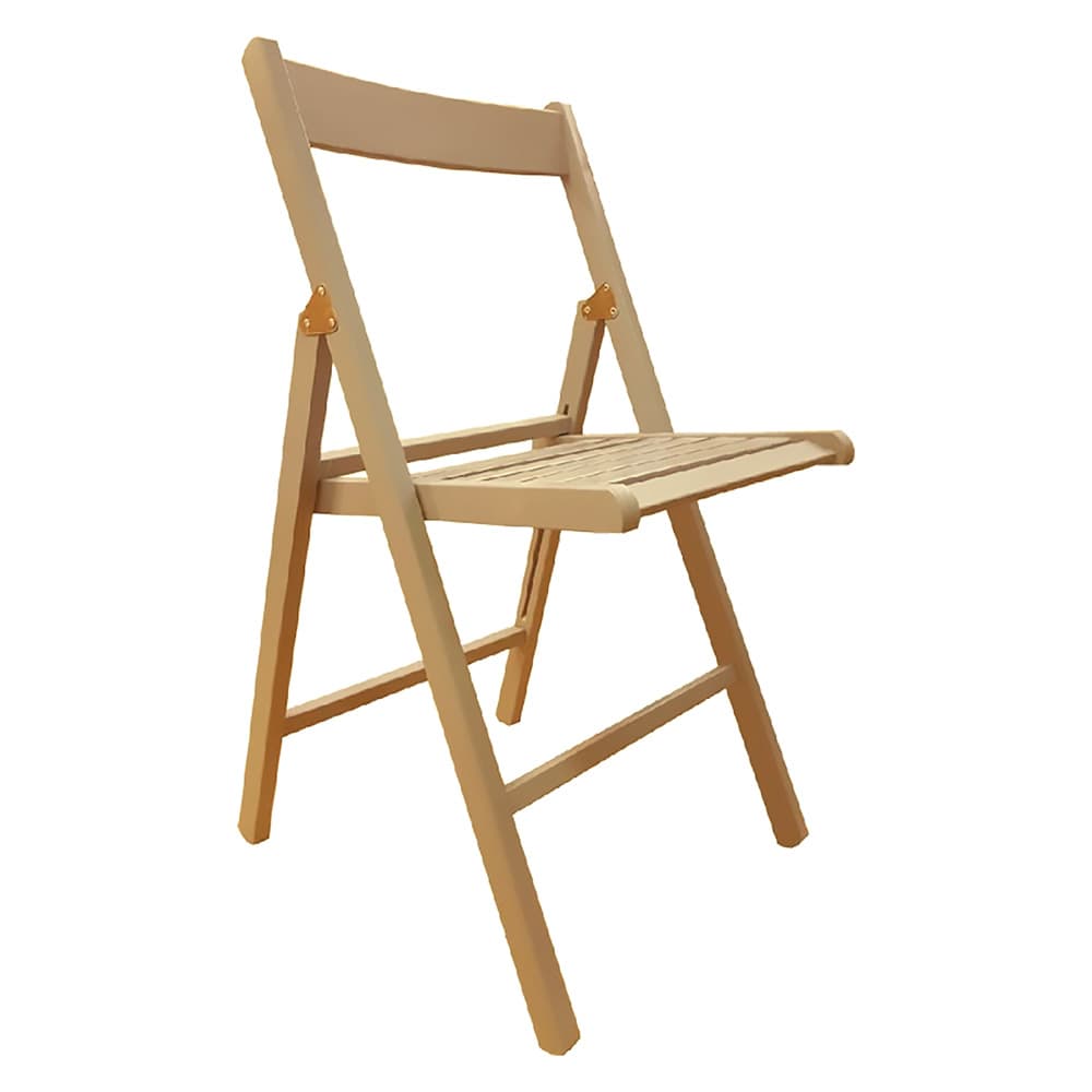 SEDIA LEGNO PIEGHEVOLE seduta 7 stecche - col.naturale (4 PZ)