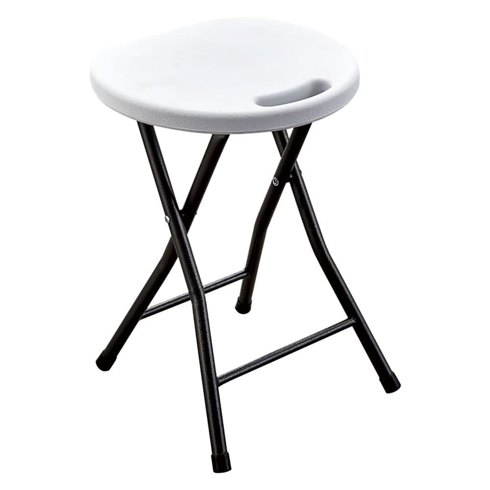 SGABELLO PIC NIC PIEGHEVOLE 'PARTY' cm 33 x 30 H 46 cm - col.bianco