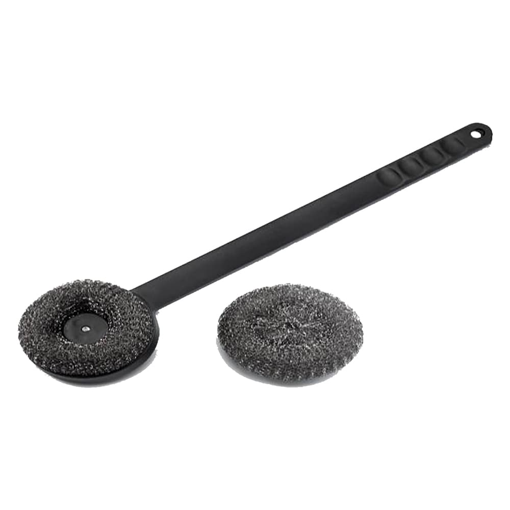 SPAZZOLA PER GRIGLIE CON SPUGNA ACCIAIO cm. 45