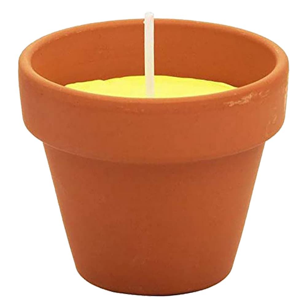 VASETTO COTTO CON CITRONELLA cf da 6 pezzi - d.7 x H.6 cm (24 CF)