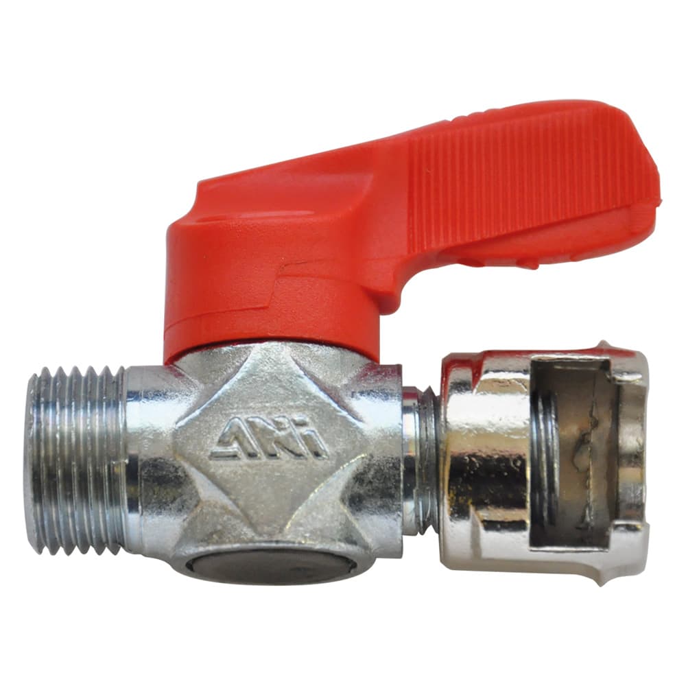 RUBINETTO DI LINEA CON DADO FRESATO '13/A' AIR/10 - 1/8M (5 PZ)