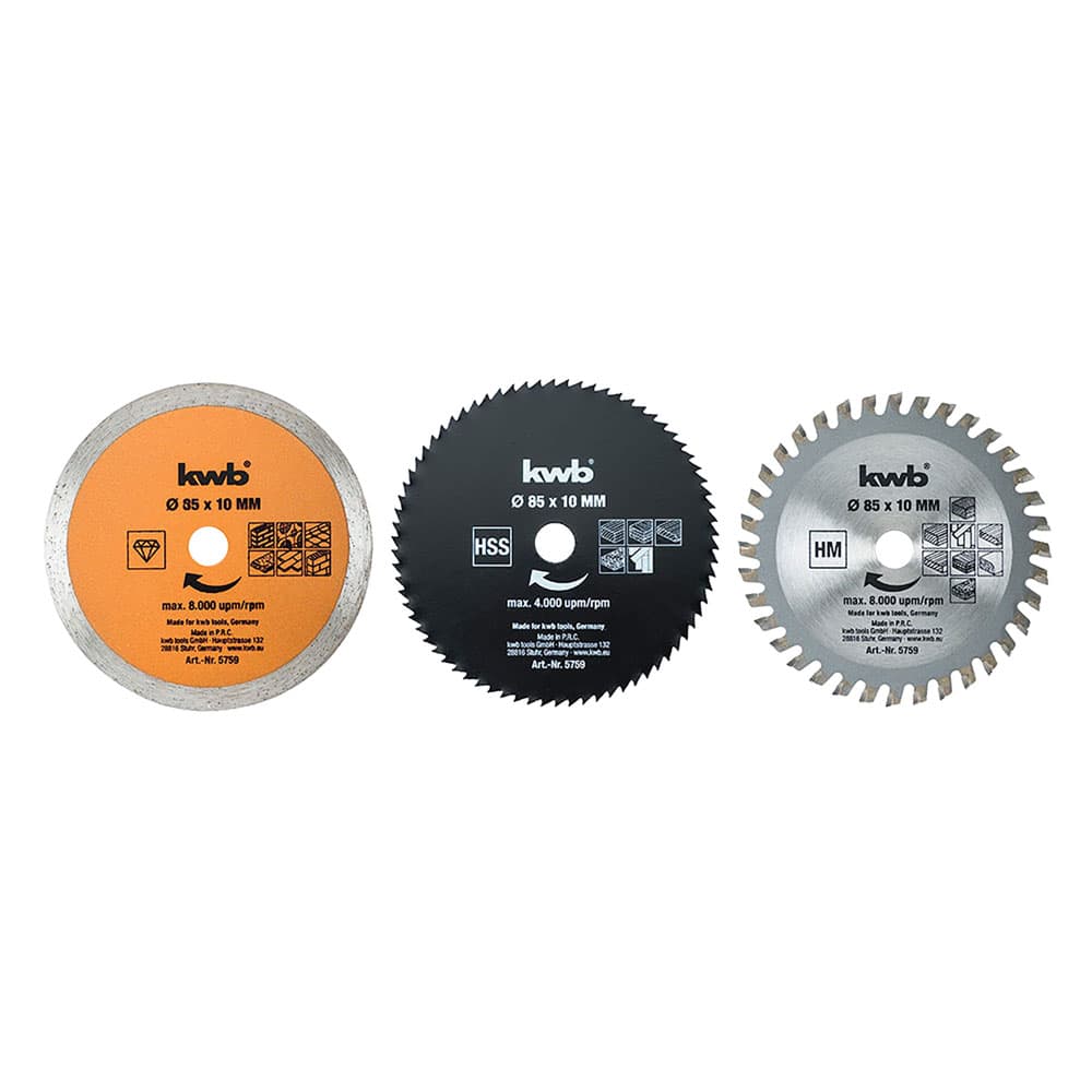 SET LAME PER MINI SEGA CIRCOLARE set 5 pezzi