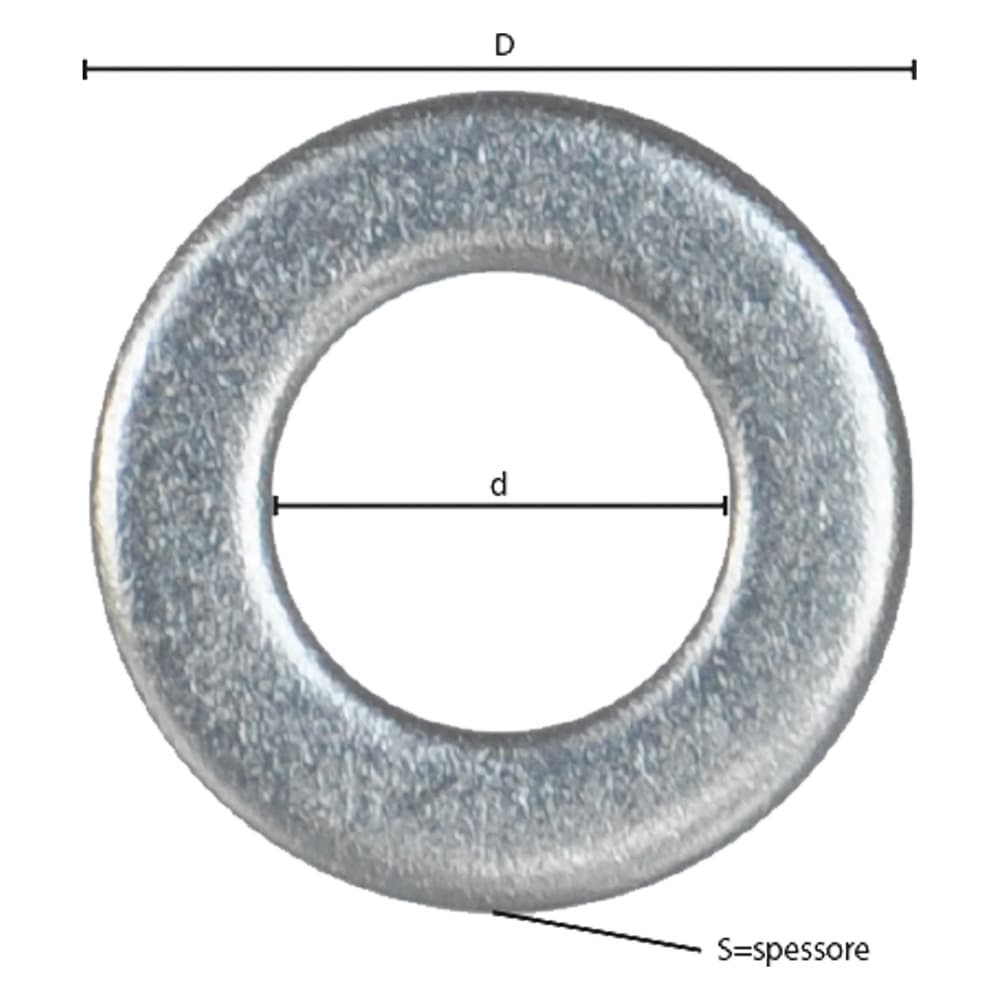 RONDELLA PIANA INOX A2 M 10 - 2,0 x 20 x 10,5 mm (5 C%)