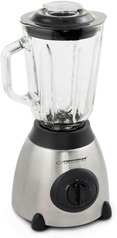 Frullatore Elettrico Da Tavolo 500W 4 Lame Inox 2 Velocità + Turbo Caraffa 1,5 L