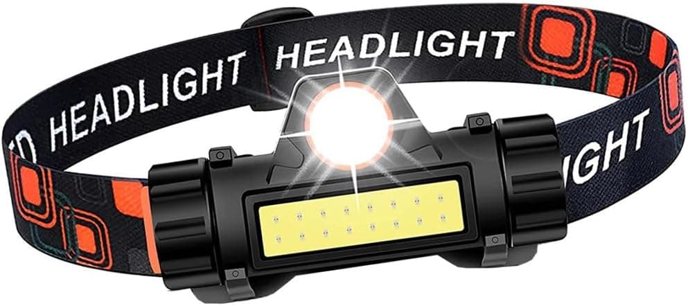 Torcia Frontale LED Ricaricabile USB 4 In 1 Magnetica Per Caccia Pesca Camping