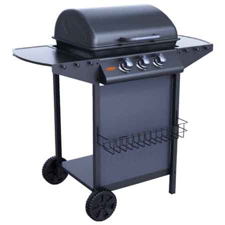 BARBECUE A GAS TRE FUOCHI CARDINALE 104x55,4x97,7h cm