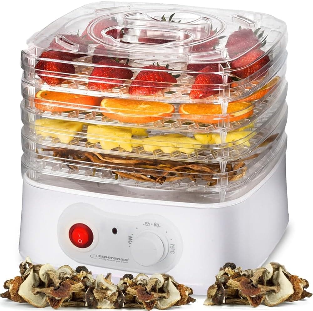 Essiccatore Alimenti Disidratatore Alimentare Frutta Verdura 4 Vani 8 Programmi