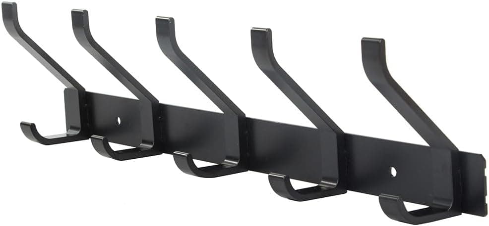 Appendiabiti Da Parete Con 5 Ganci Salvaspazio Design Moderno Nero Opaco