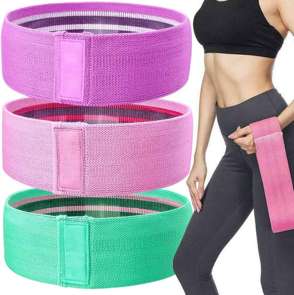Set Di 3 Fasce Elastiche Di Resistenza Palestra Fitness Esercizi Glutei E Gambe