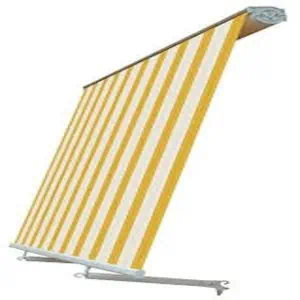 TENDA DA SOLE A CADUTA CON CASSONE 300x250 cm - Colore Giallo/Bianco