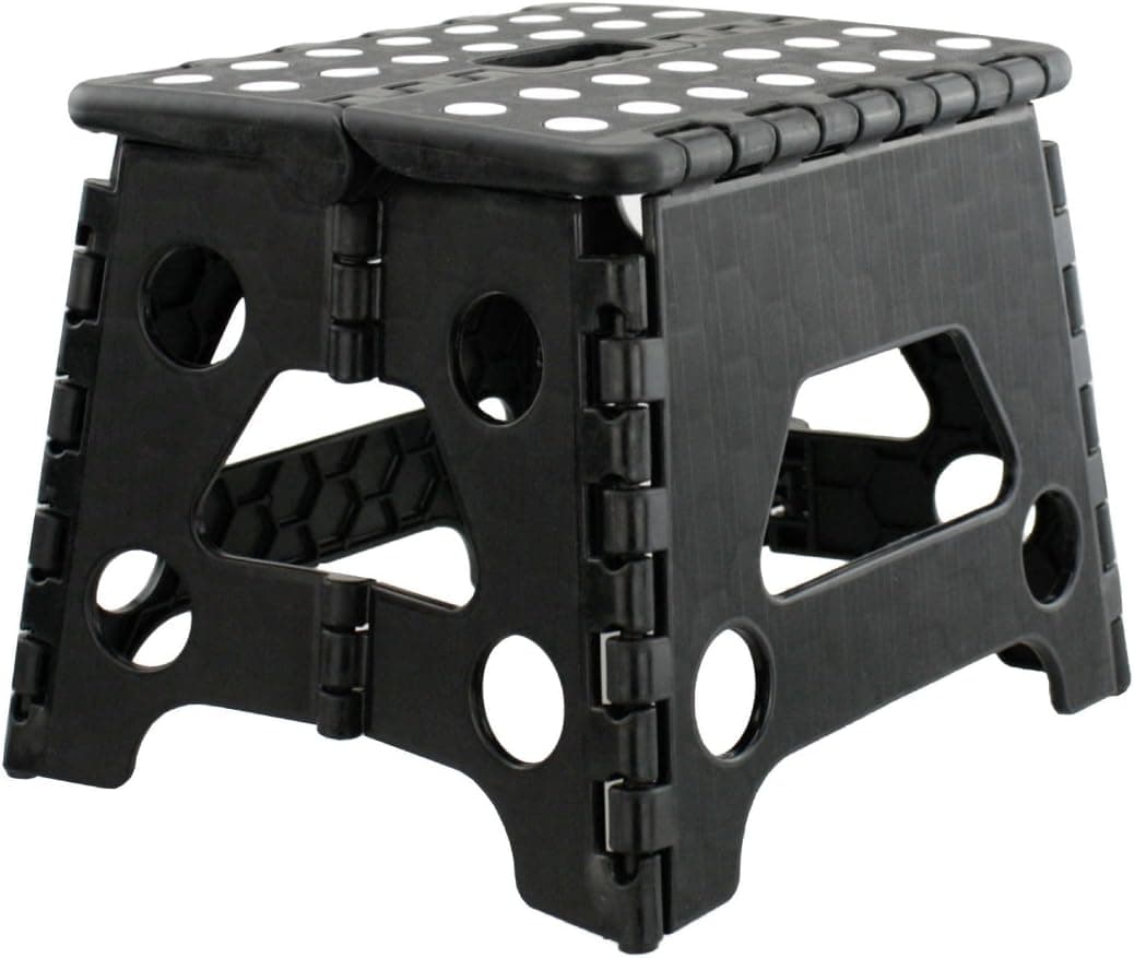 Sgabello Pieghevole Salvaspazio Robusto Portatile Poggiapiedi in Plastica 150 Kg